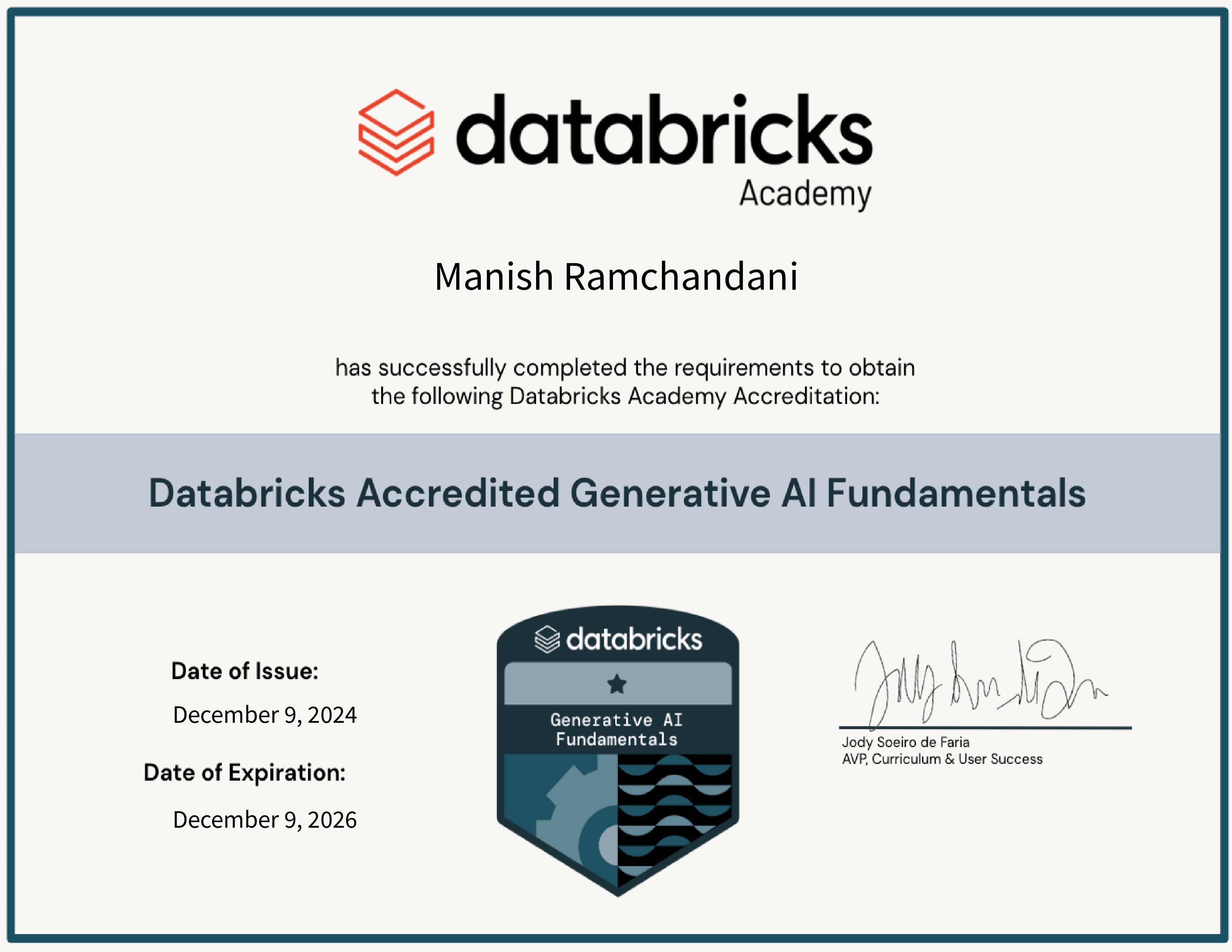 Data Bricks Gen AI Fundamental